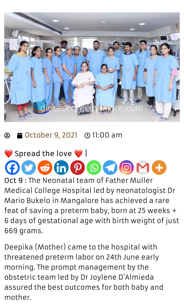 Dr. Joylene D'Almeida — patient and family